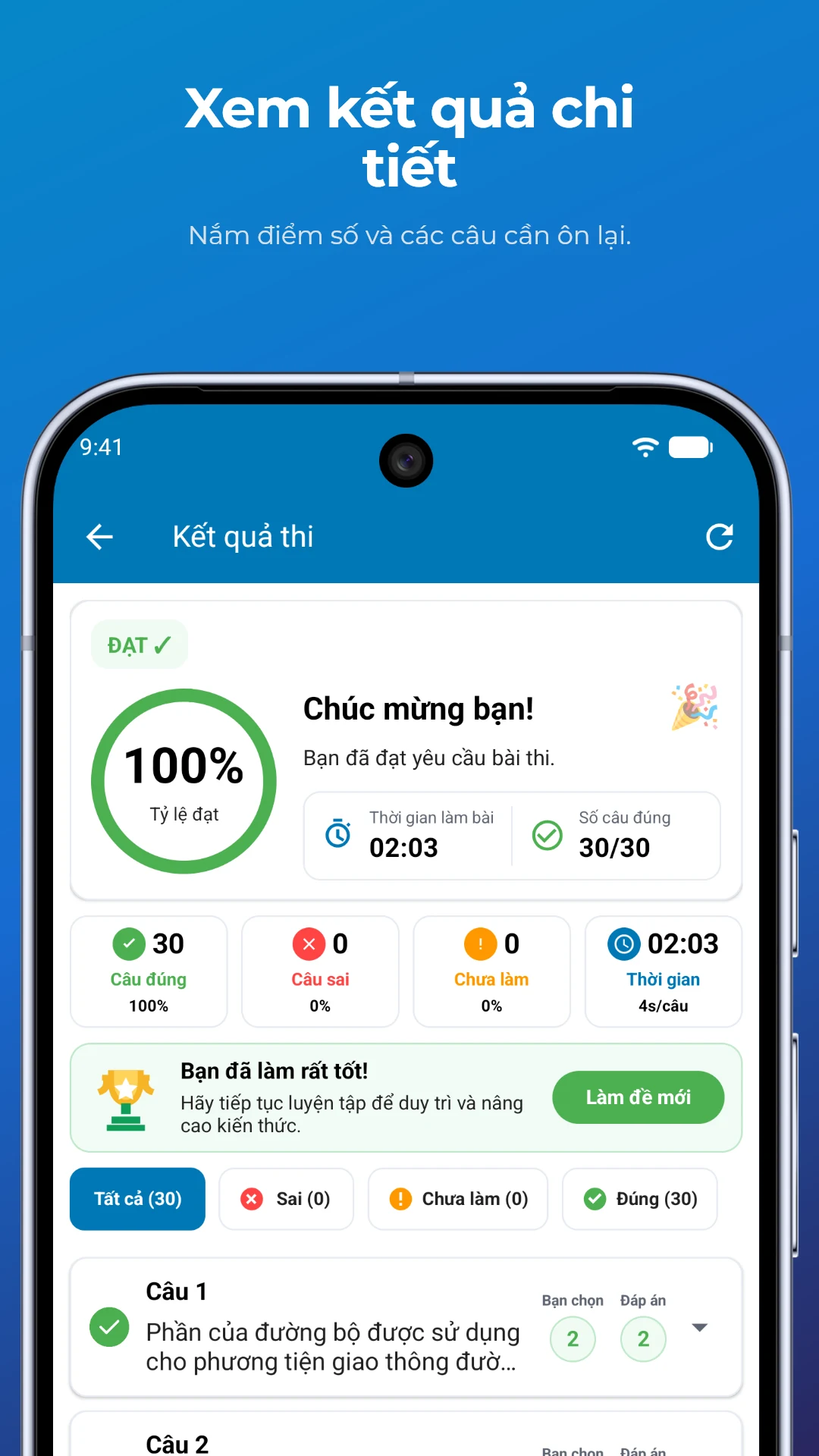 Ôn Thi GPLX 600 Câu Chuẩn 2026 screenshot