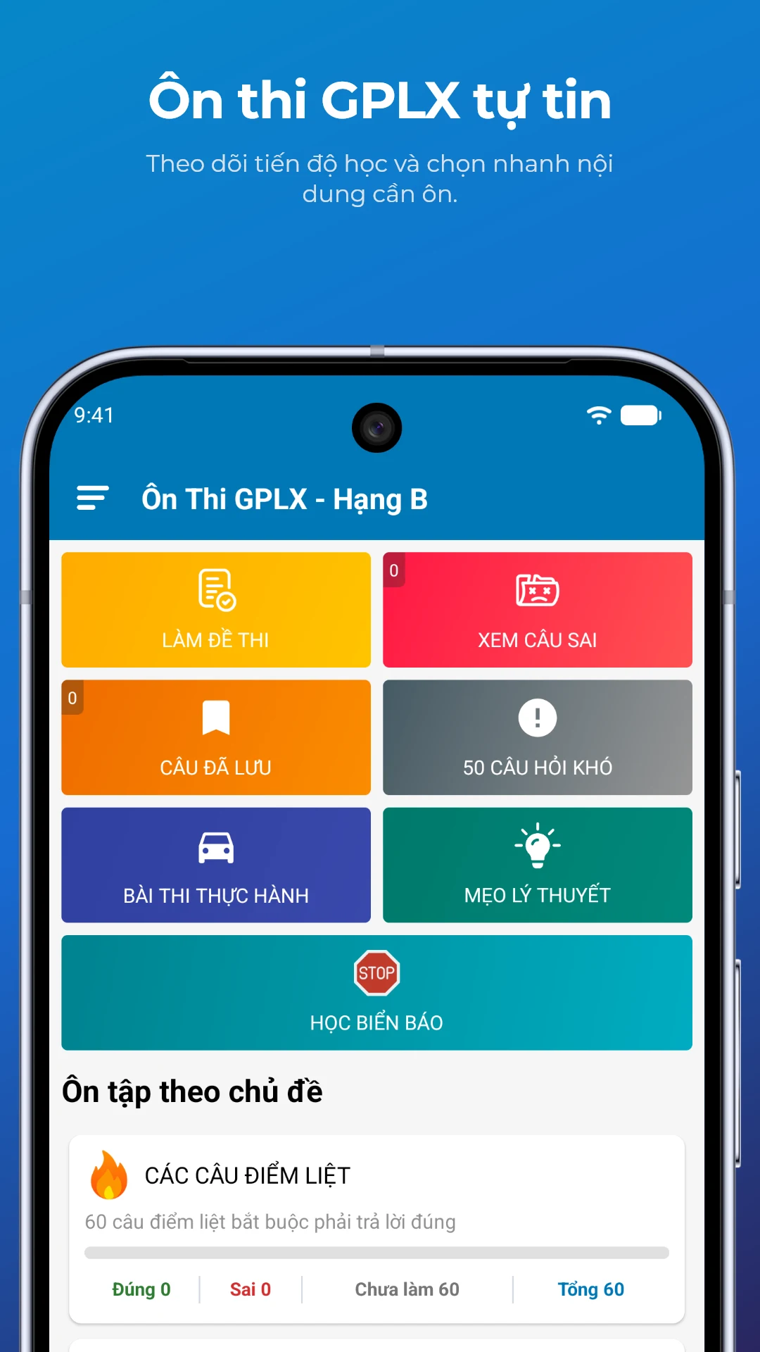 Ôn Thi GPLX 600 Câu Chuẩn 2026 screenshot